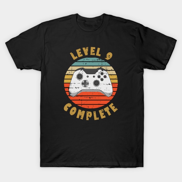 Level 9 Complete 9th Birthday Gift For Boys Girls T-Shirt by RW